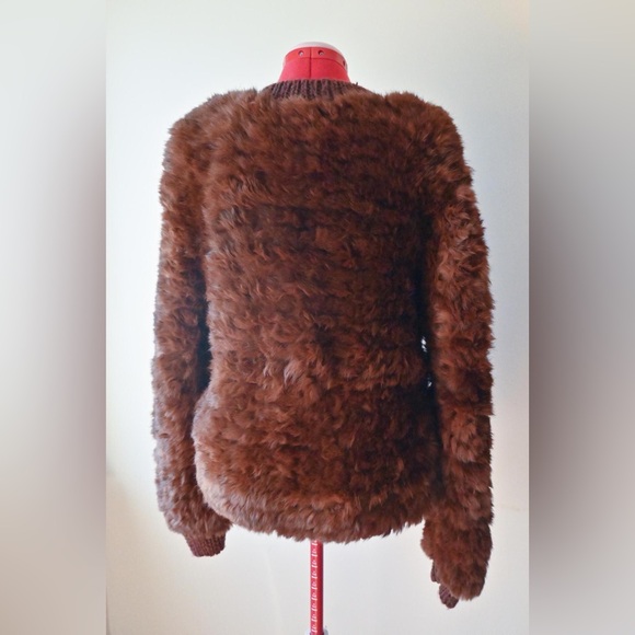 SOLD Vintage BARLOW Luxury Knitted Rabbit Fur Jacket FRANCE - Picture 4 of 9